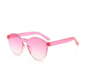 Retro jelly fade out light-weight sunglasses. Pretty in Pink!