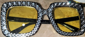 BLACK & YELLOW sunglasses. Lightweight. Oversized.