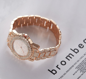 Bling On Another Level, Rose Gold & rhinestone watch.