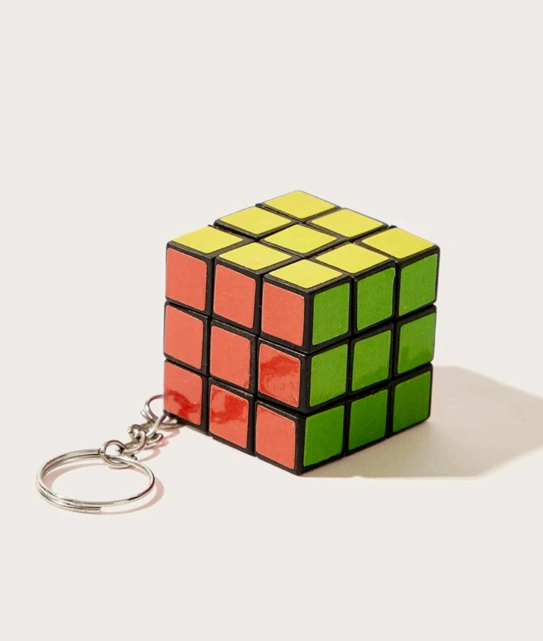 Miniature Rubik's Cube puzzle keychain