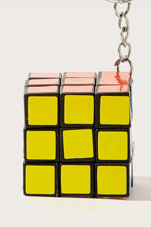 Miniature Rubik's Cube puzzle keychain