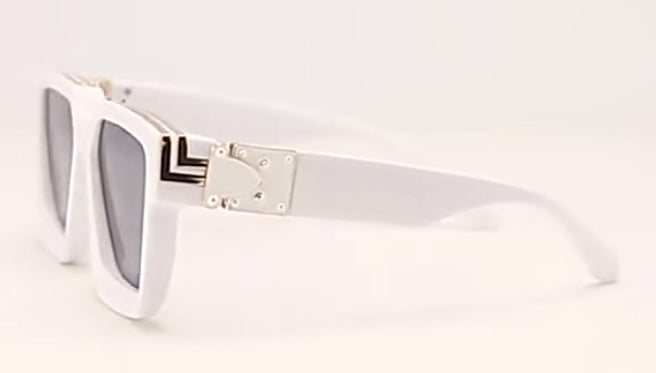 The”Millionaire” Sunglasses in White Knights