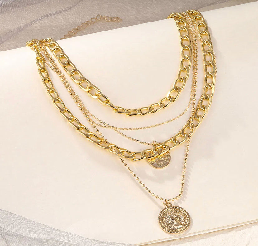 Golden Goddess Layered Necklace