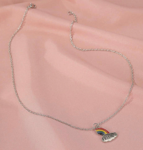 2 piece Best Friends Rainbow Necklace Set