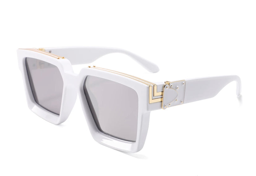 The”Millionaire” Sunglasses in White Knights