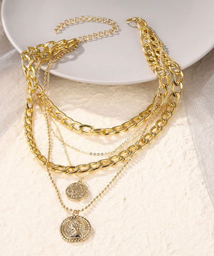 Golden Goddess Layered Necklace