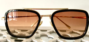 “Retro Cools” Aviator Sunglasses in Luggage Brown