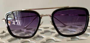 “Retro Cools” Aviator Sunglasses in Ombré Plum