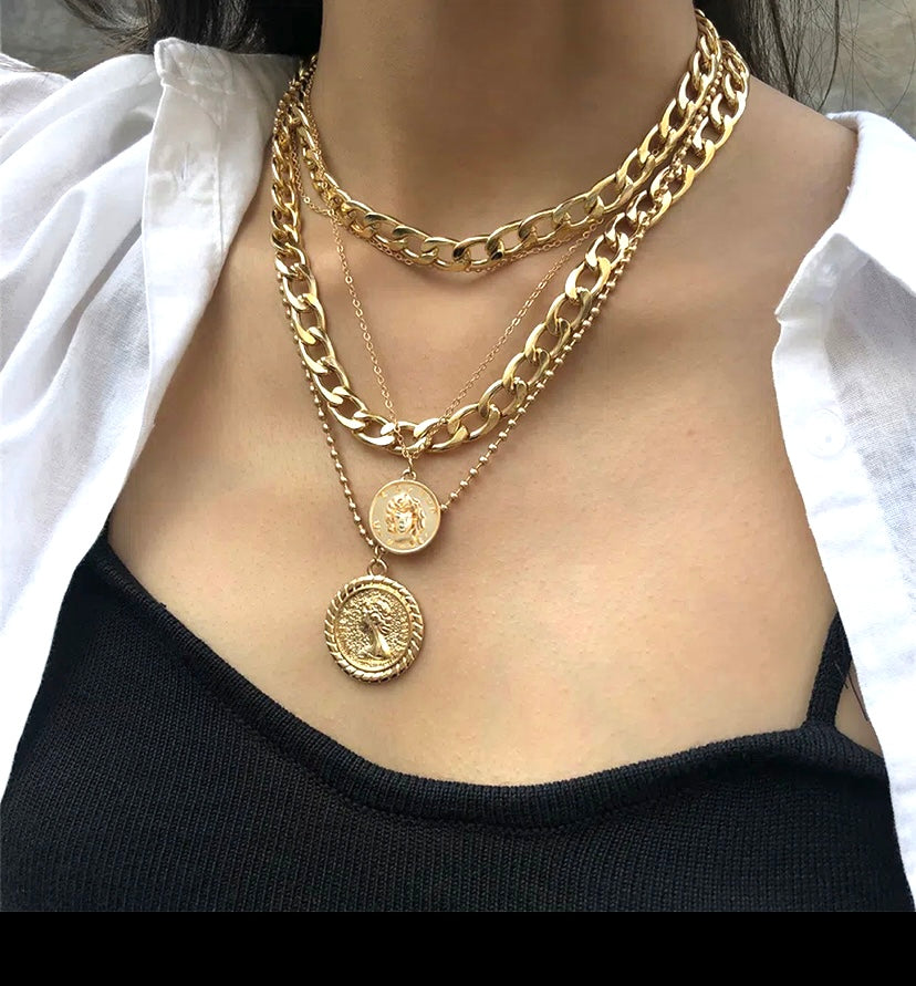 Golden Goddess Layered Necklace