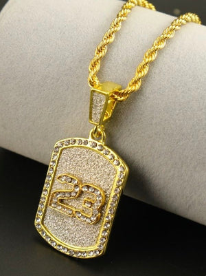 #23 Lebron James/ Michael Jordan Bling pendant necklace