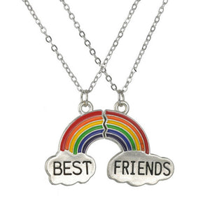 2 piece Best Friends Rainbow Necklace Set