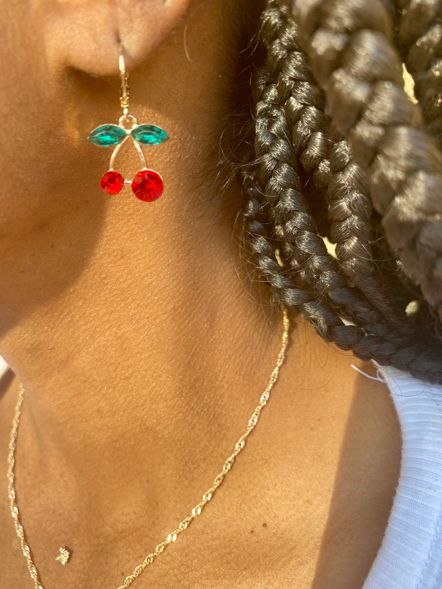 “Sweet Cherries” Necklace & Earrings set